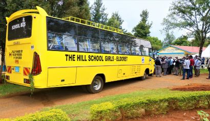 The hill school girls school bus.